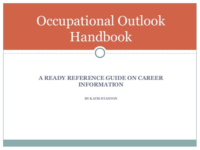 occupational outlook handbook occupational outlook handbook