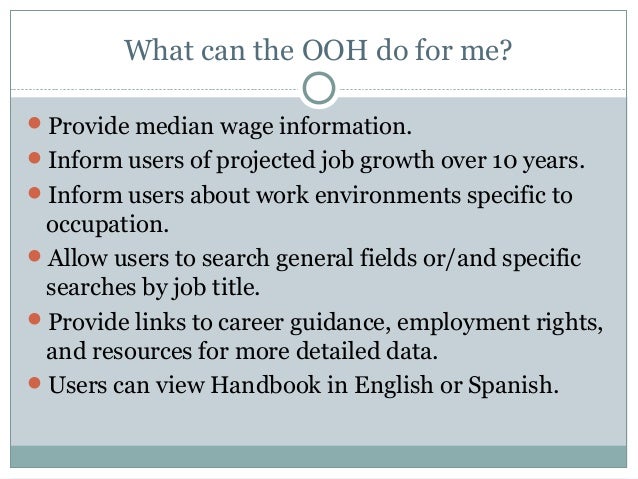 job outlook handbook