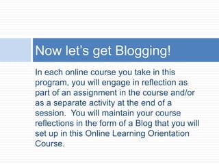 Throughout your program you will be required to use Google Docs, an online collaborative tool that allows you to build and edit documents, presentations, and spreadsheets collaboratively.  In order to use Google Docs, you will need to establish a Google account if you don't already have one. Set up your Google Account!