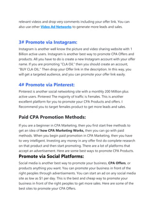 CPA MARKETING For Beginner Step By Step | PDF