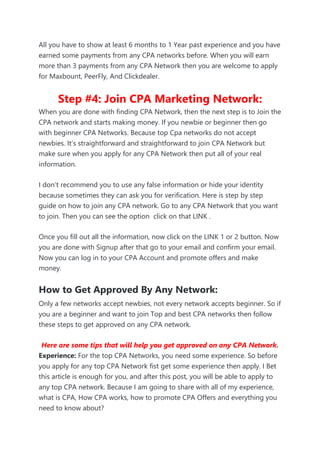 CPA MARKETING For Beginner Step By Step | PDF