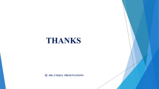 THANKS
@ MR. UNIQUE PRESENTATIONS
 