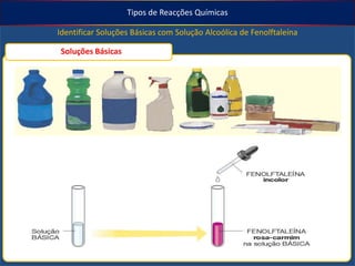 Tipos de Reacções Químicas

Identificar Soluções Básicas com Solução Alcoólica de Fenolftaleína

Soluções Básicas
 