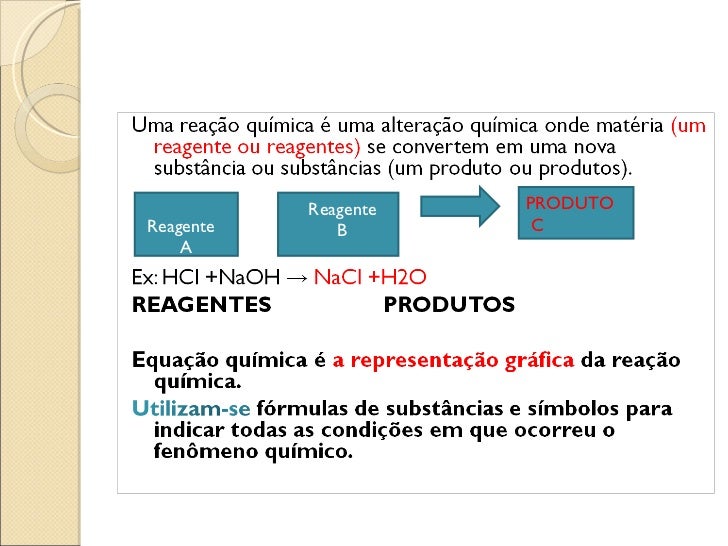 Os Reagentes E Produtos Pertencem Respectivamente às Funções