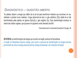 DIAGNÓSTICO – QUESTÃO ABERTA
 