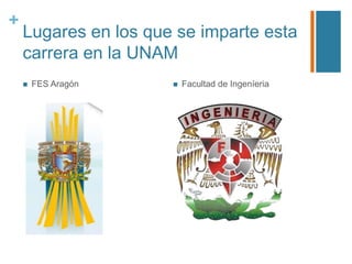 +

Lugares en los que se imparte esta
carrera en la UNAM


FES Aragón



Facultad de Ingeníeria

 