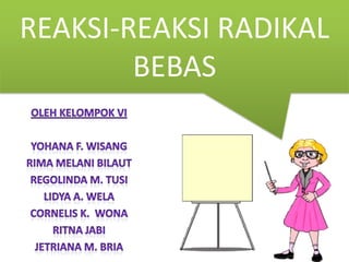 REAKSI-REAKSI RADIKAL
BEBAS

 