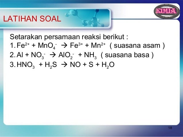 Latihan Soal Reaksi Redoks Kelas 12 Masnurul