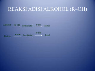 Reaksi adisi aldehid dan keton | PPTX