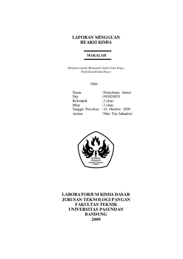 Laporan praktikum perubahan materi