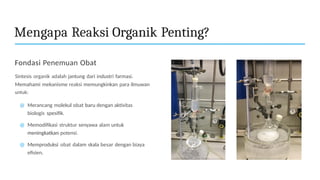 Reaksi Organik obat dan sintesis terhadap obat | PPTX