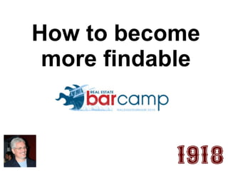 How to become more findable 