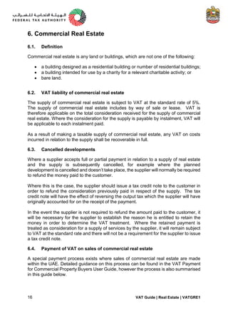 Vat Building UAE VAT Real estate-guide | PDF