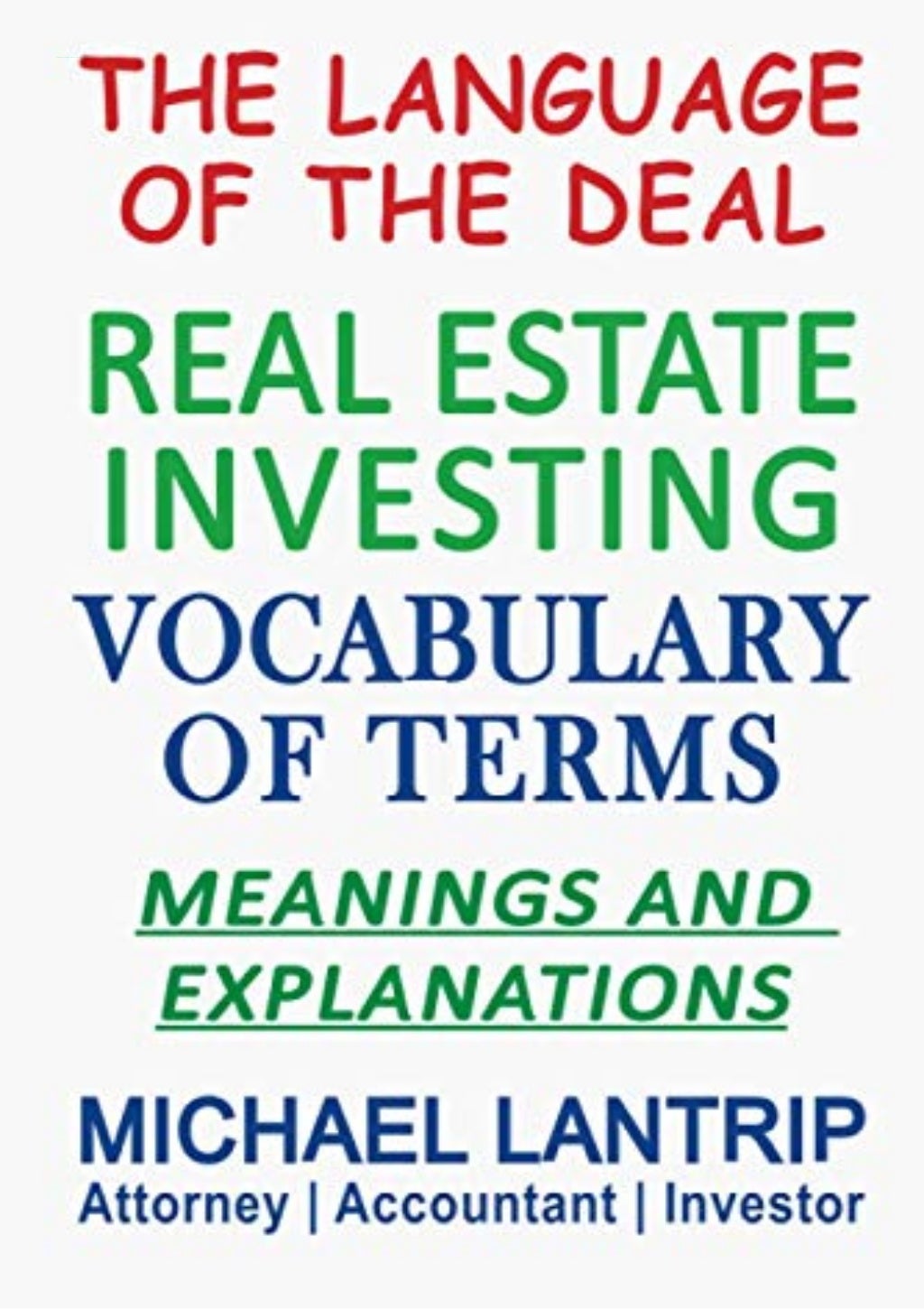 PDF BOOK DOWNLOAD Real Estate Investing Vocabulary of Terms The