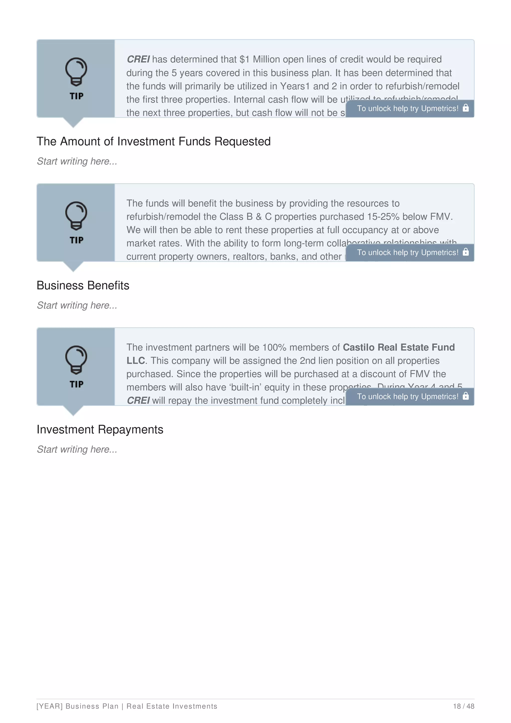 Image 5 for Real Estate Investment Partnership Business Plan Template
