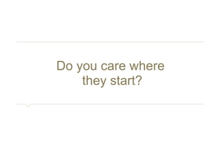 Do you care where 
they start? 
 