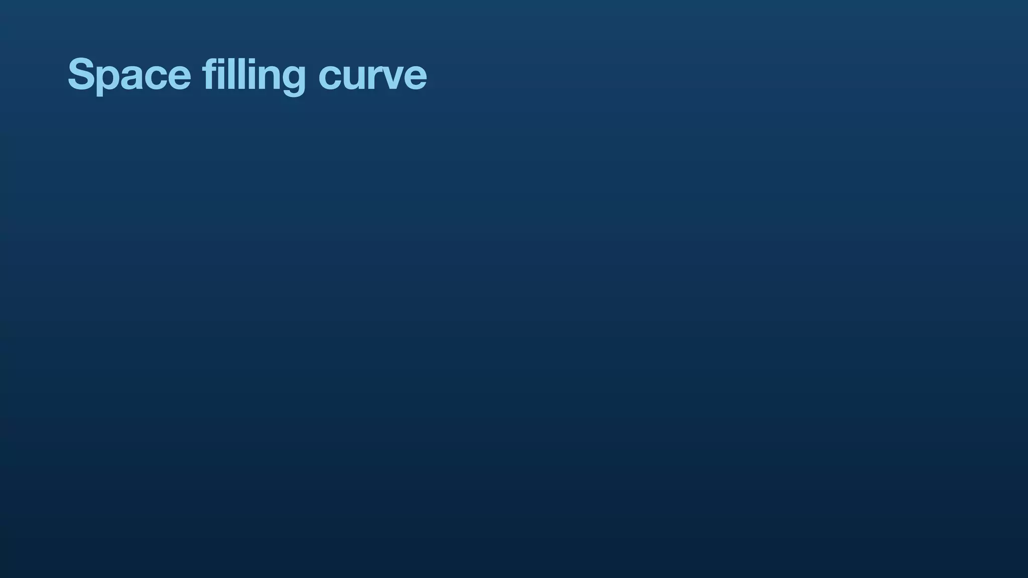 Space filling curve
 