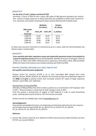 Real time rt-pcr Test molecolare per covid-19 (Sars-CoV-2) Protocollo ...