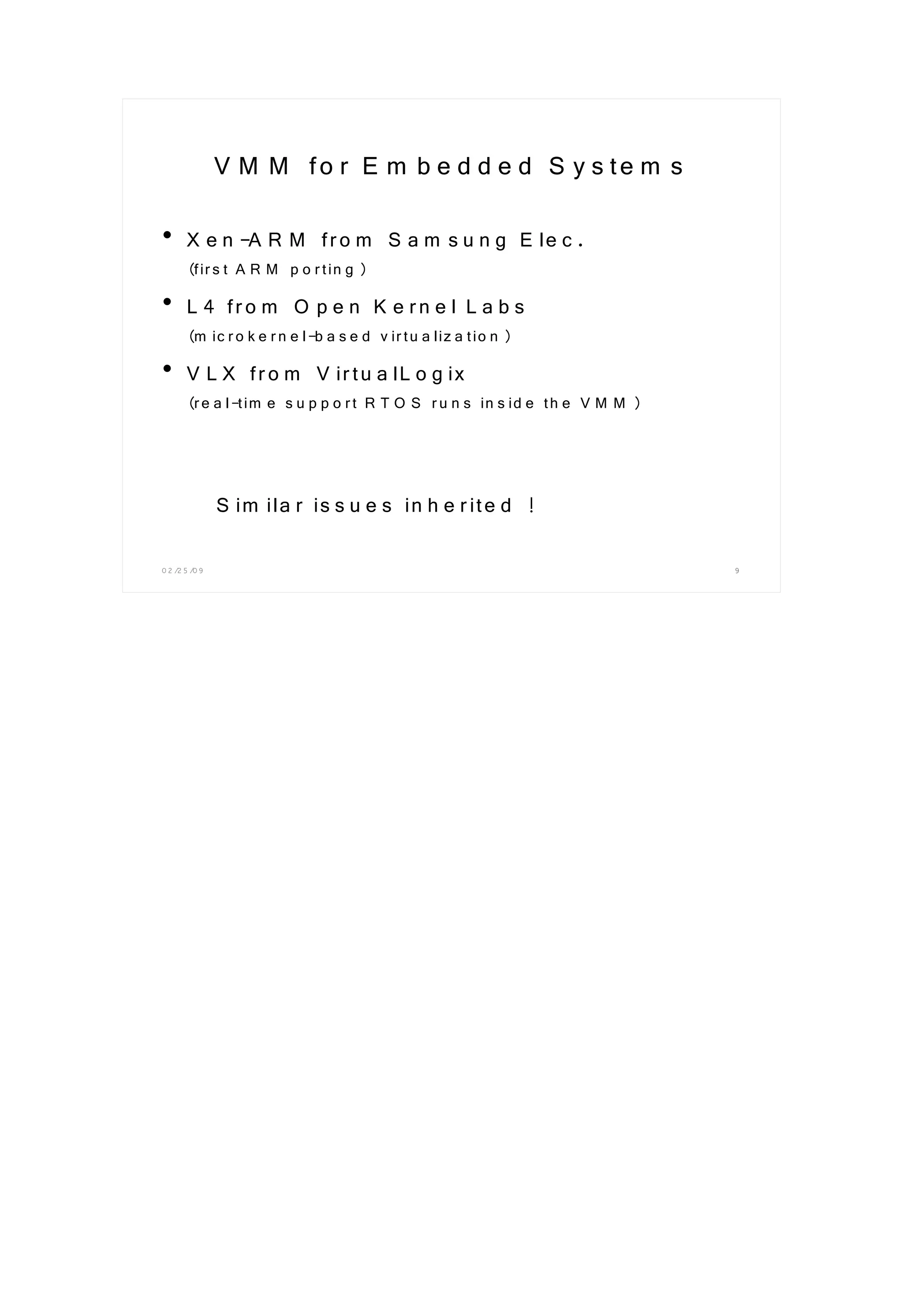 XS Oracle 2009 Real Time And Vmm