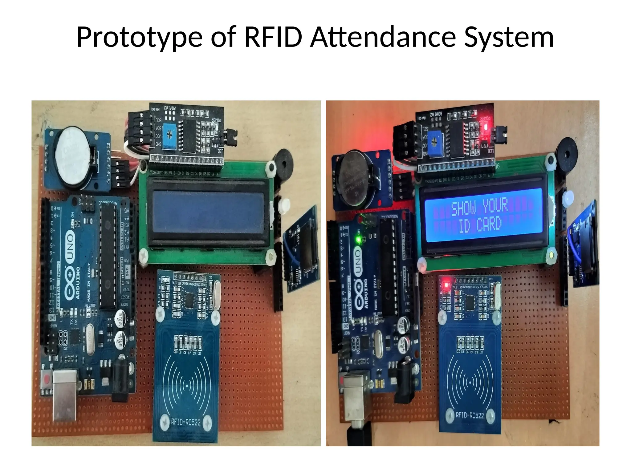 Prototype of RFID Attendance System
 