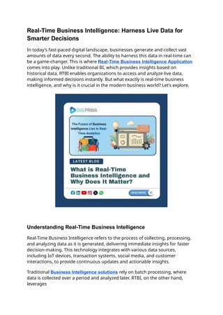 Real-Time Business Intelligence_ Harness Live Data for Smarter ...