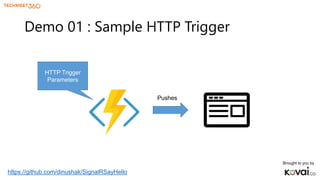 Real time communication with Azure Functions with Azure SignalR | PPTX