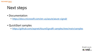 Real time communication with Azure Functions with Azure SignalR | PPTX