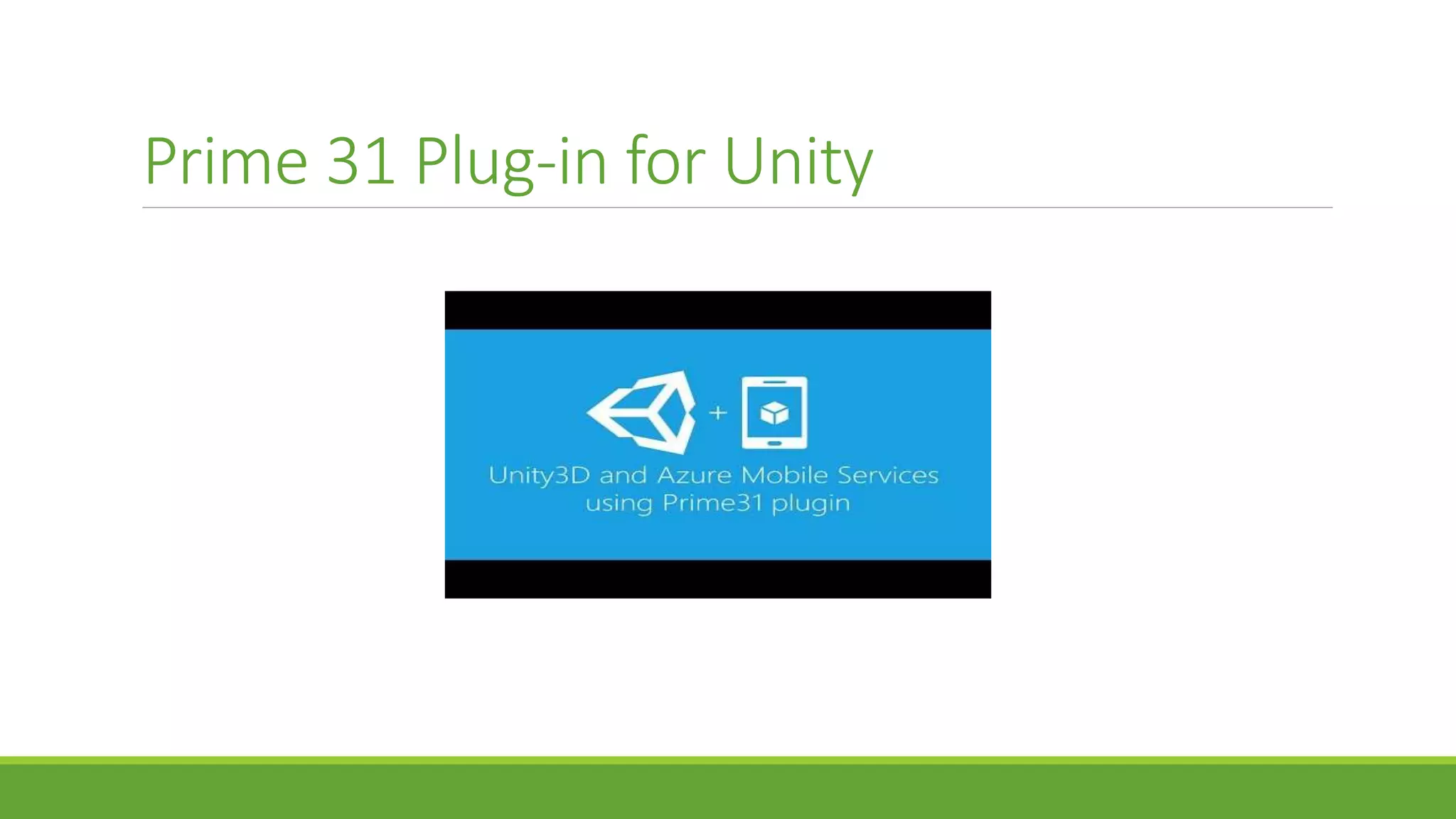 Prime 31 Plug-in for Unity
 