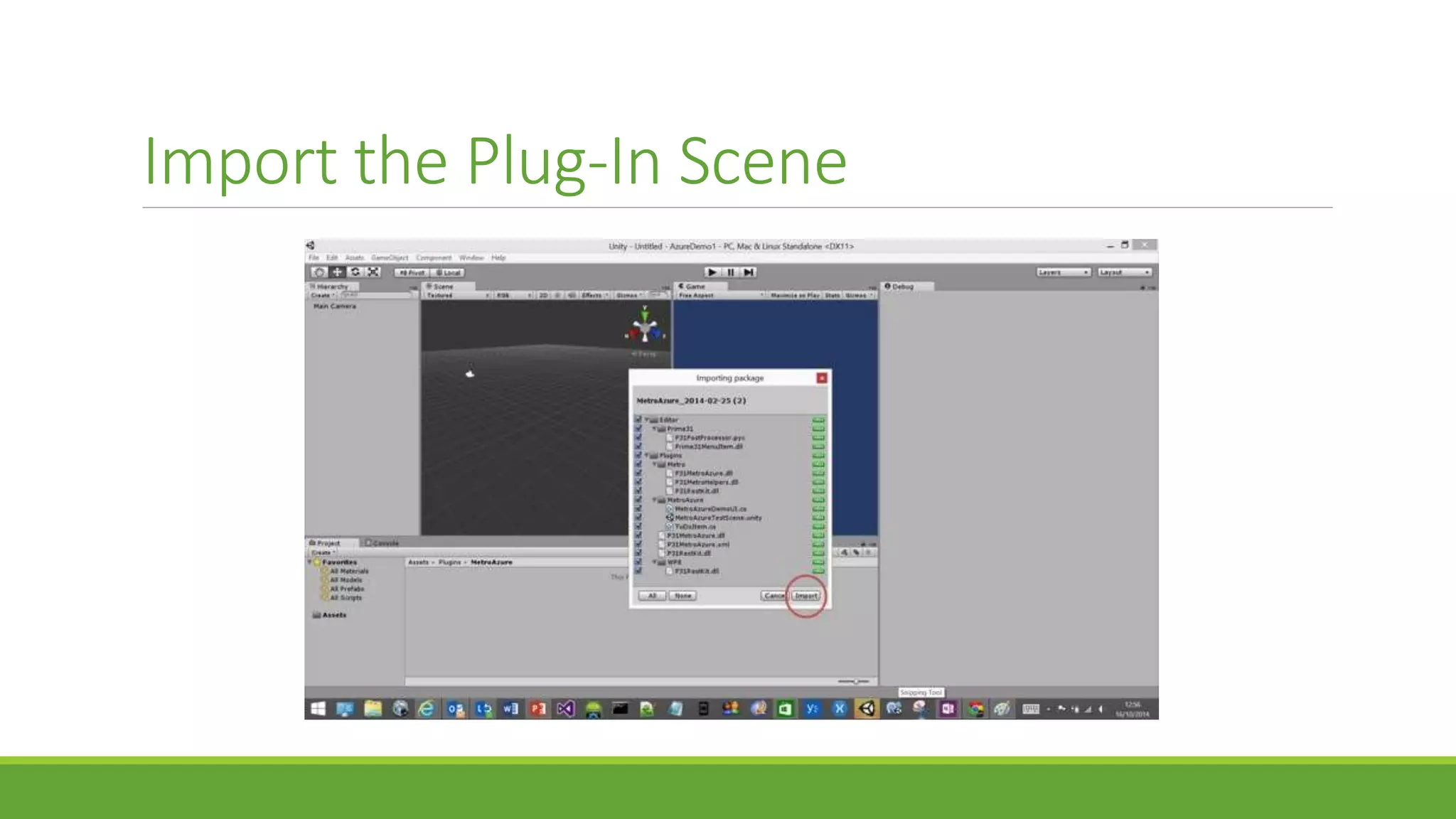 Import the Plug-In Scene
 
