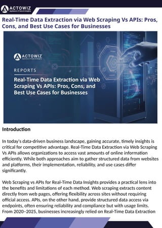 Real-Time Data Extraction via Web Scraping Vs APIs.pptx