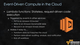 Event-Driven Compute in the Cloud
 