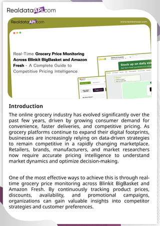 Real Footprints Tracking Real-time grocery price monitoring across Blinkit BigBasket and Amazon ...