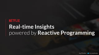 Real-time Insights
powered by Reactive Programming
Jay Phelps | @_jayphelps
 
