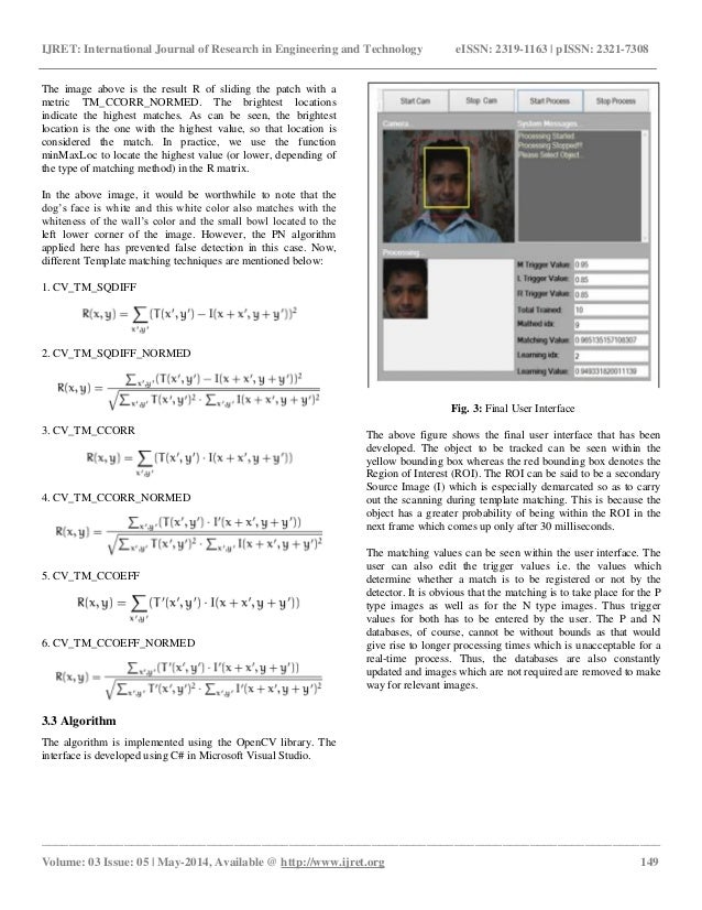 real time object tracking and learning using template matching real time object tracking and learning using template matching