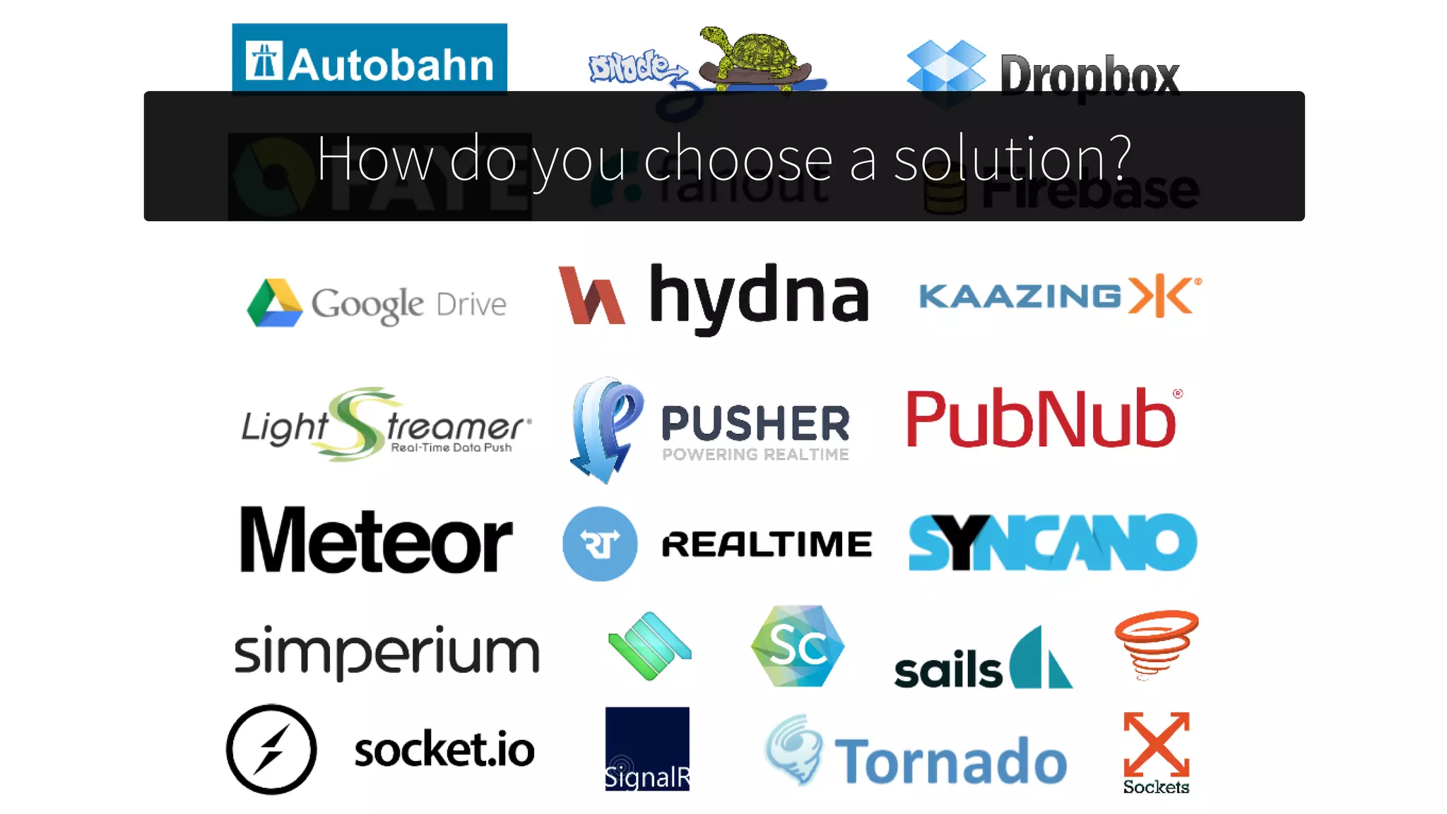 How do you choose a solution?
79 / 114
 