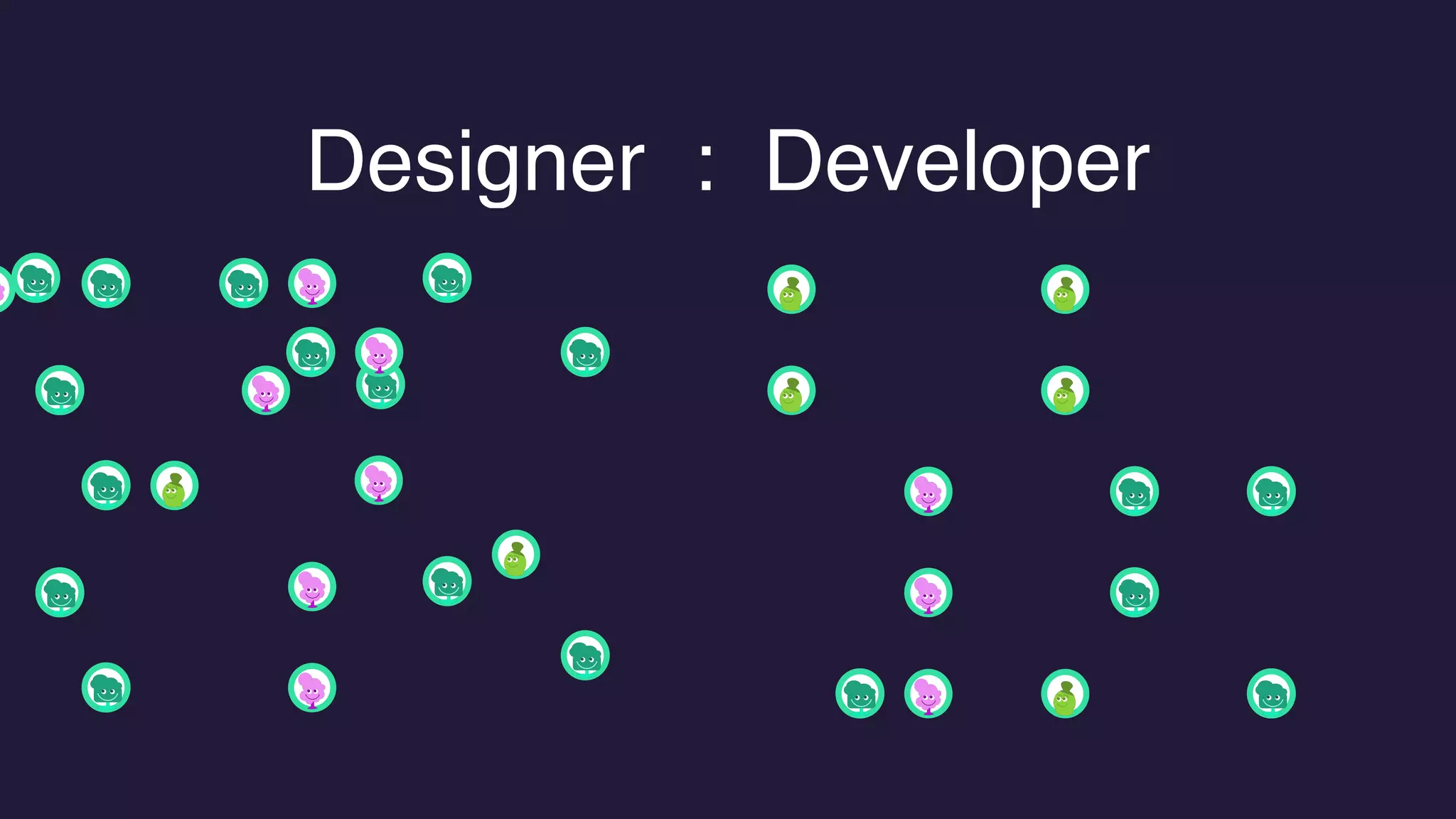 Designer : Developer
 