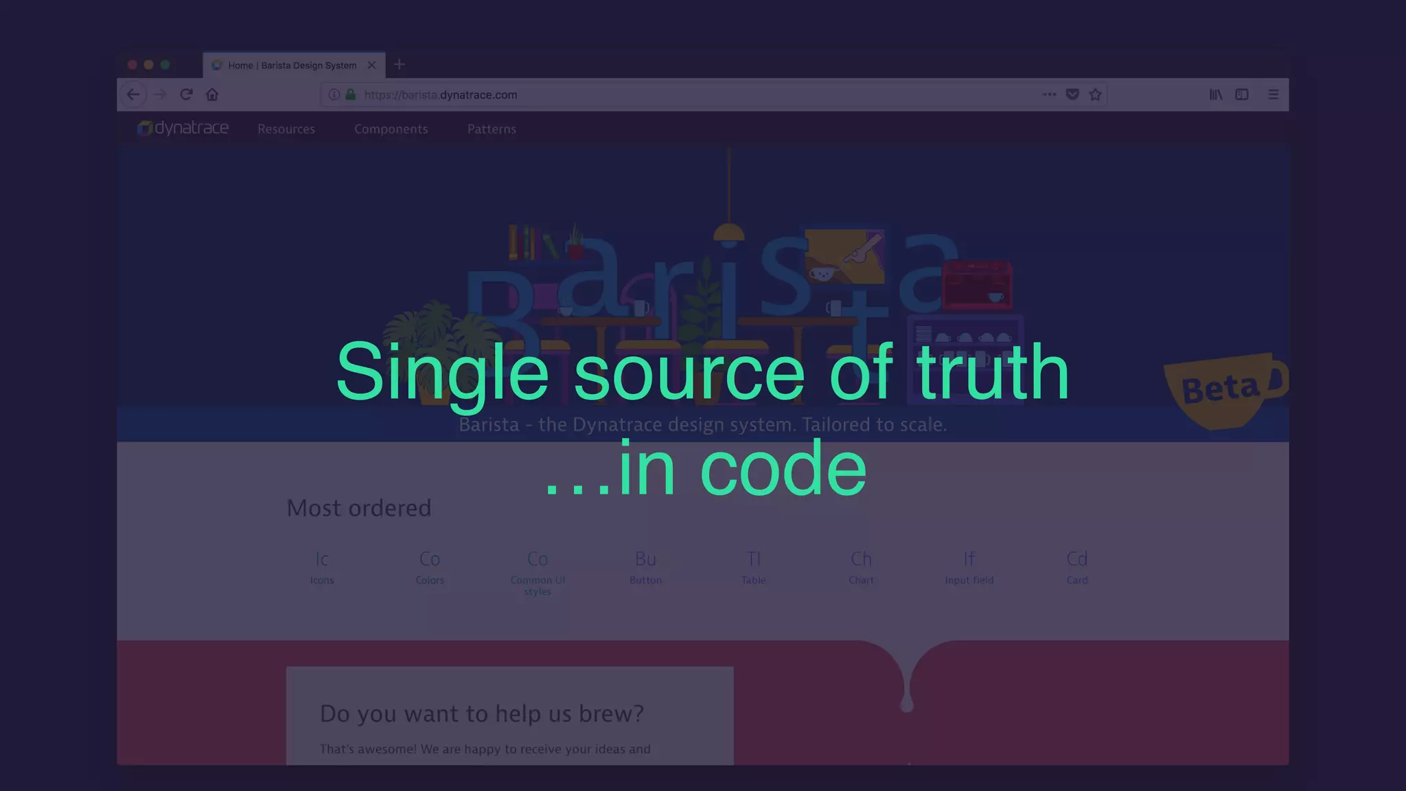 Single source of truth
…in code
 