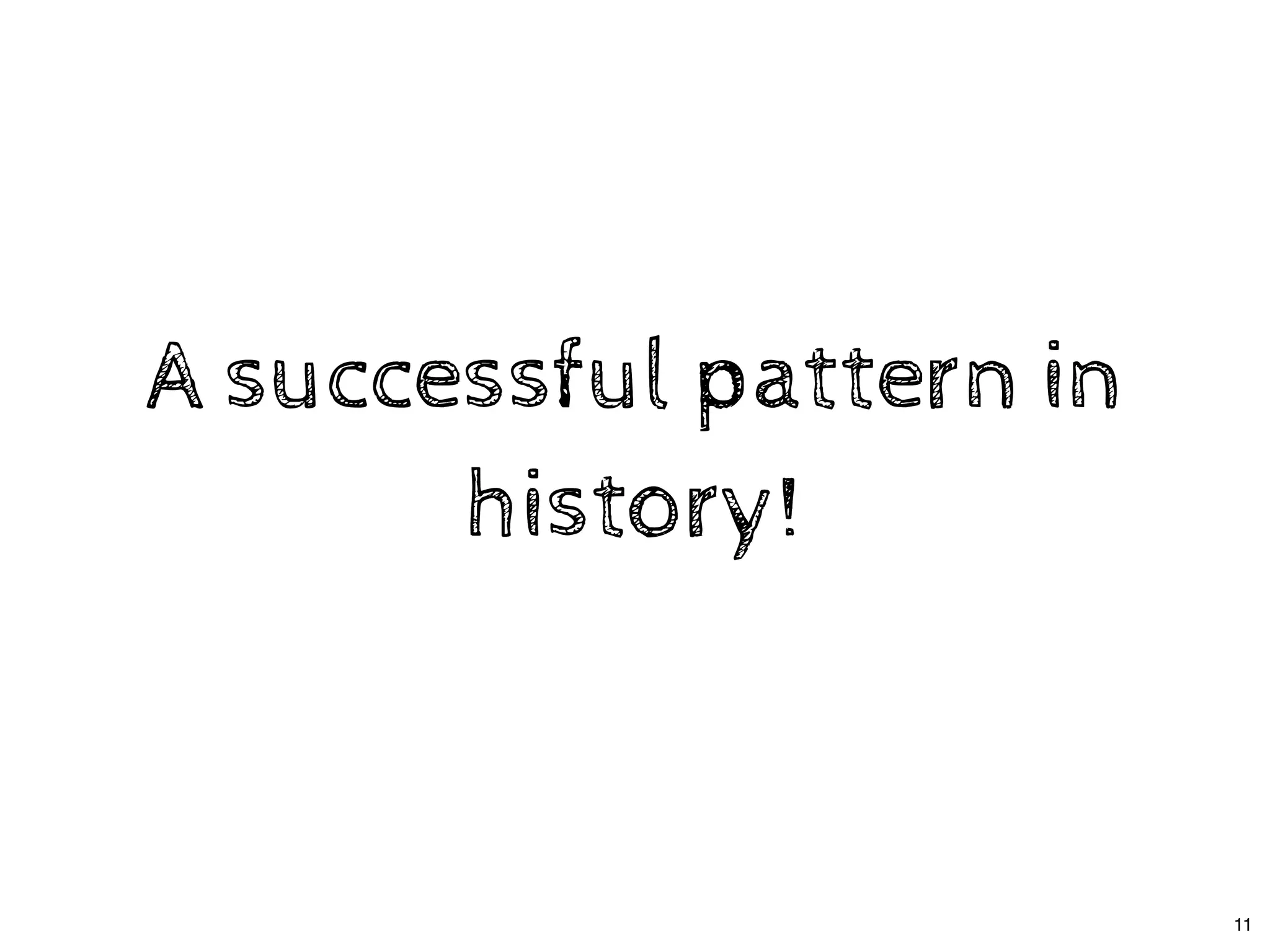 A successful pattern inA successful pattern in
history!history!
11
 