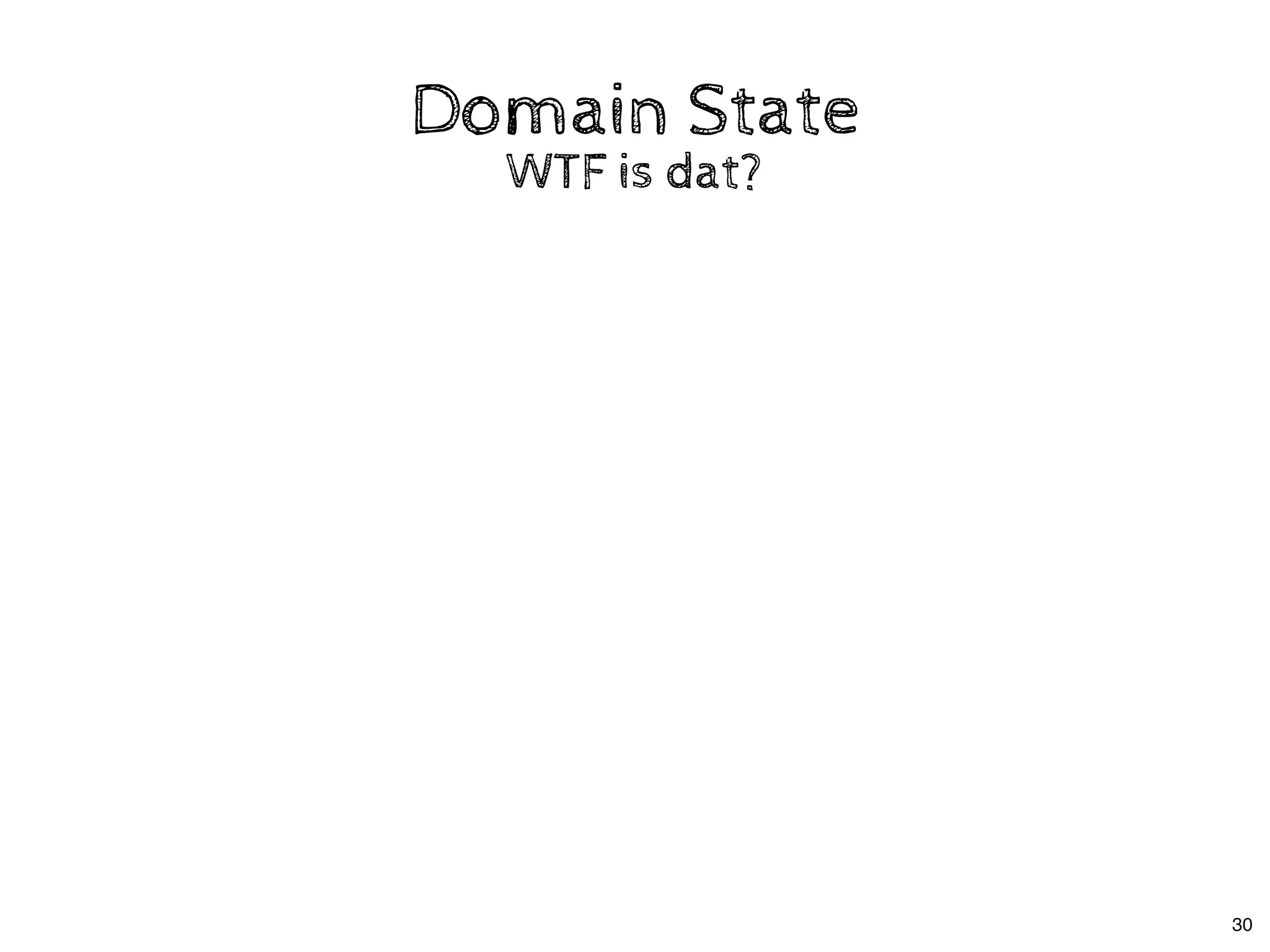 Domain StateDomain State
WTF is dat?WTF is dat?
30
 