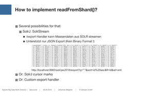 Apache Big Data North America | Vancouver | 05.05.2016 | Johannes Weigend | © QAware GmbH
How to implement readFromShard()...