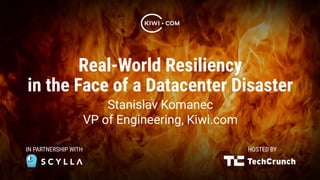 Real-World Resiliency
in the Face of a Datacenter Disaster
HOSTED BY
Stanislav Komanec
VP of Engineering, Kiwi.com
IN PARTNERSHIP WITH
 