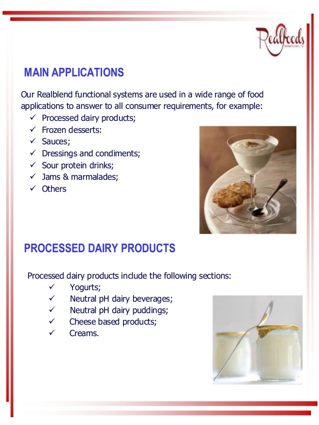 Realblends Tailor Made Stabilizers for the Food Industry