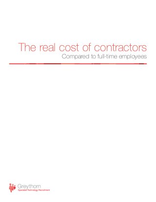 The real cost of contractors
Compared to full-time employees
 