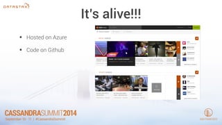 It’s alive!!! 
• Hosted on Azure 
• Code on Github 
 
