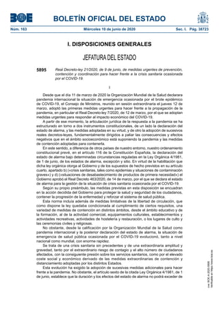 BOLETÍN OFICIAL DEL ESTADO
Núm. 163	 Miércoles 10 de junio de 2020	 Sec. I. Pág. 38723
I. DISPOSICIONES GENERALES
JEFATURA...