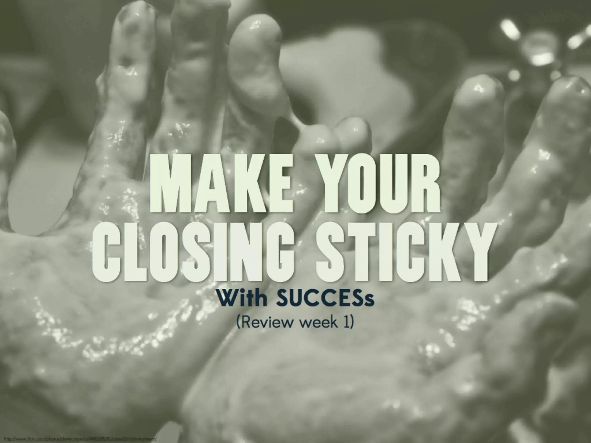 Simplicity
Unexpectedness
Concreteness
Credibility
Emotions
Story
Consider telling a story that incorporates these other qualities--make it simple, unexpected, use concrete details, tell a true story, and use emotional imagery.
 