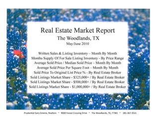 The Woodlands TX - Real Estate Market Reports - May/June 2010