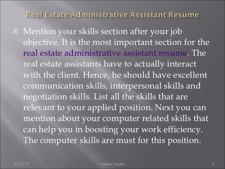 Real Estate Administrative Assistant Resume 6