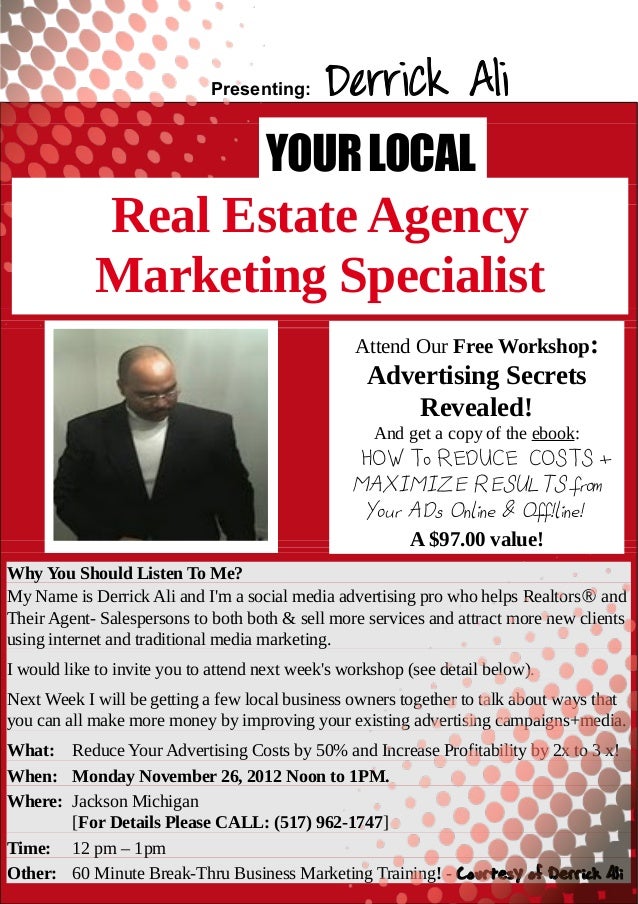 Real Estate Agents and Brokers Free Advertising Clinic