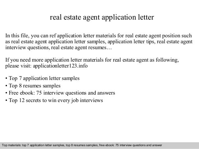 letter to real estate agent